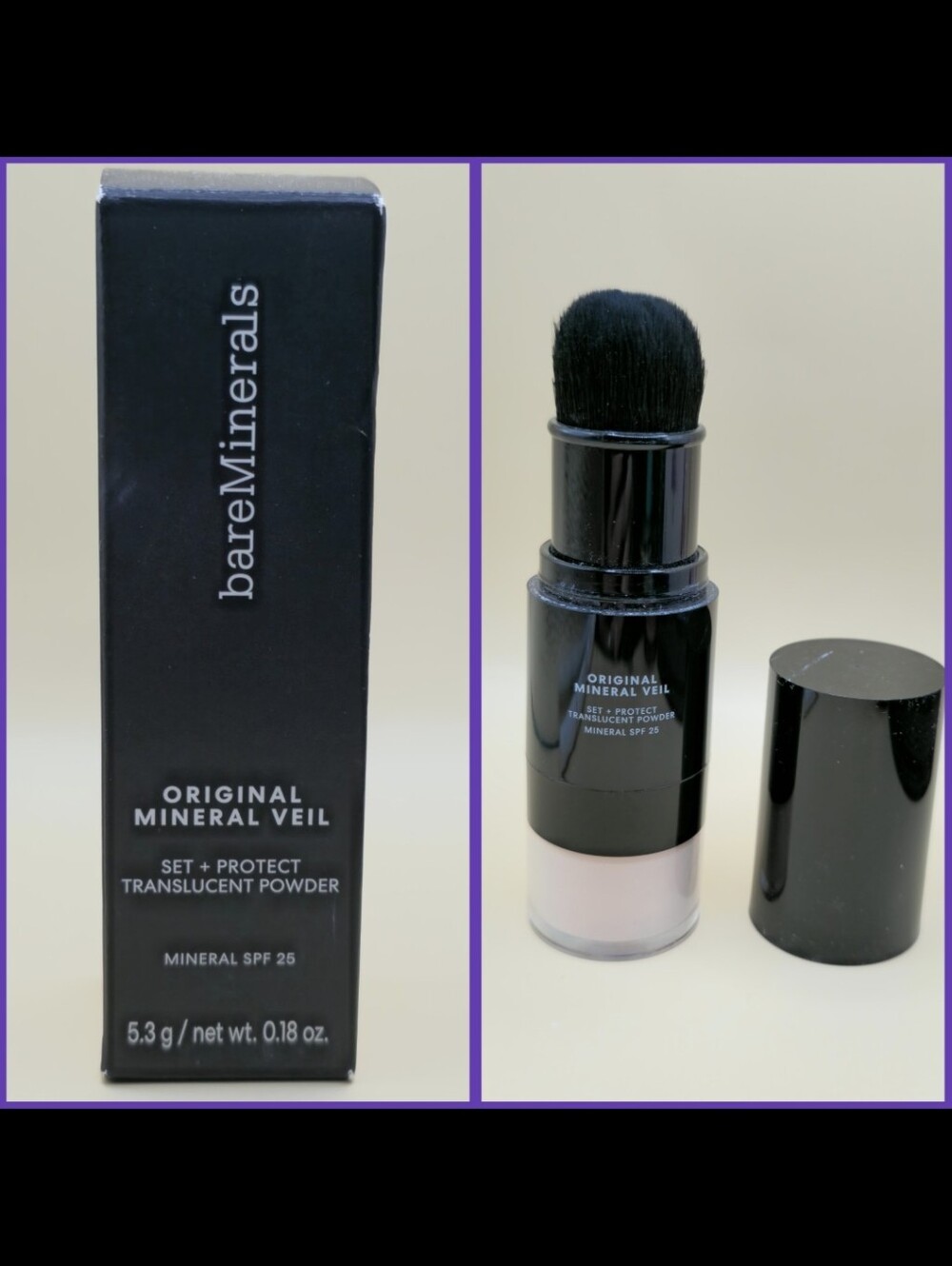 bareMinerals Original Mineral Veil Translucent Setting Powder & Brush NIB